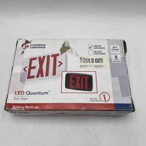 Lithonia Lighting Quantum Red LED Thermoplastic Exit Sign, White